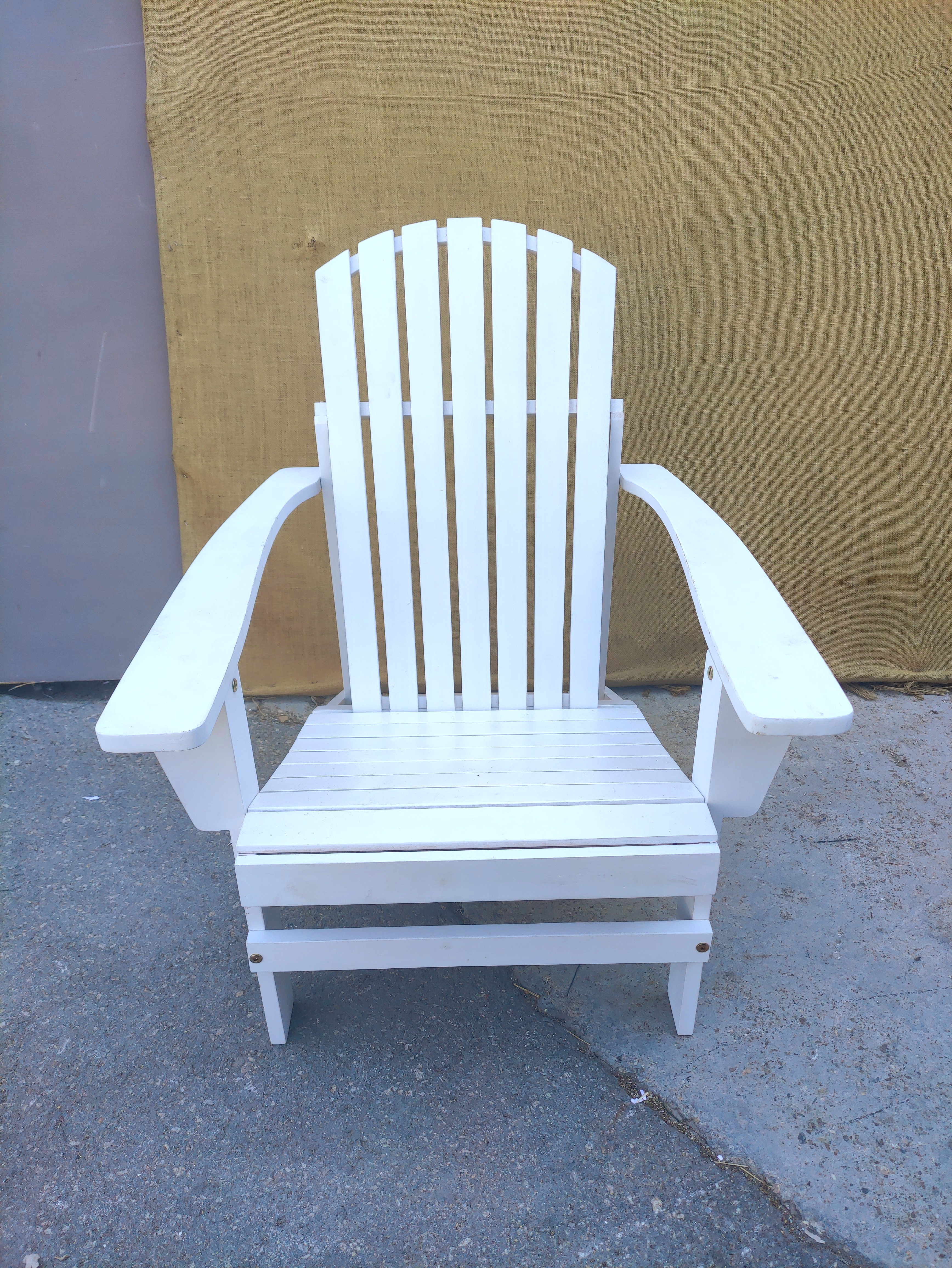 silla jardín adirondack madera blanco 6u